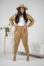 Load image into Gallery viewer, &quot;Zipper Hoodie Jogger Set&#39; Deep Camel
